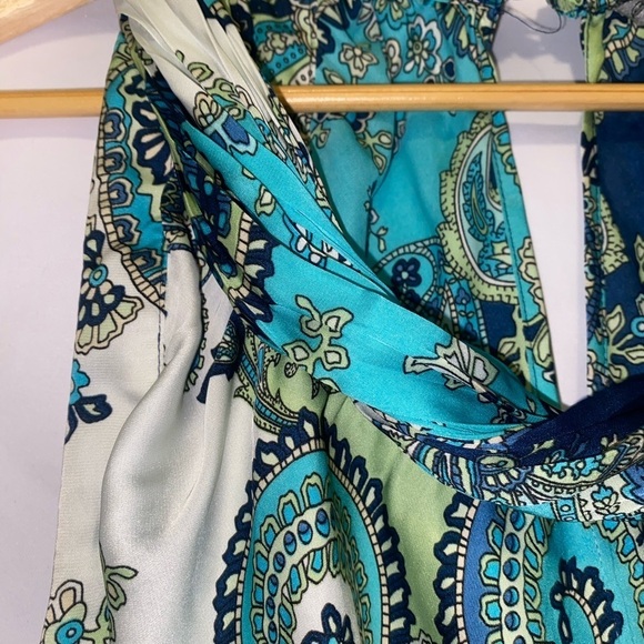 Larry Levine Paisley Print Sleeveless Silky Top Size Petite Medium - Picture 6 of 8